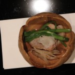 豚トロとクレソンの蒸し物